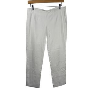 Lilly Pulitzer Hepburn Cigarette Pant Women 6 White Style 63423 Coastal Preppy